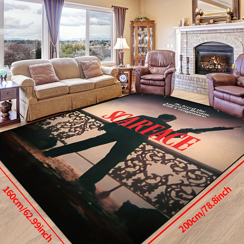 Non-Slip Rug Polyester Carpet for Entryway Living Room Bedroom Patio Garden