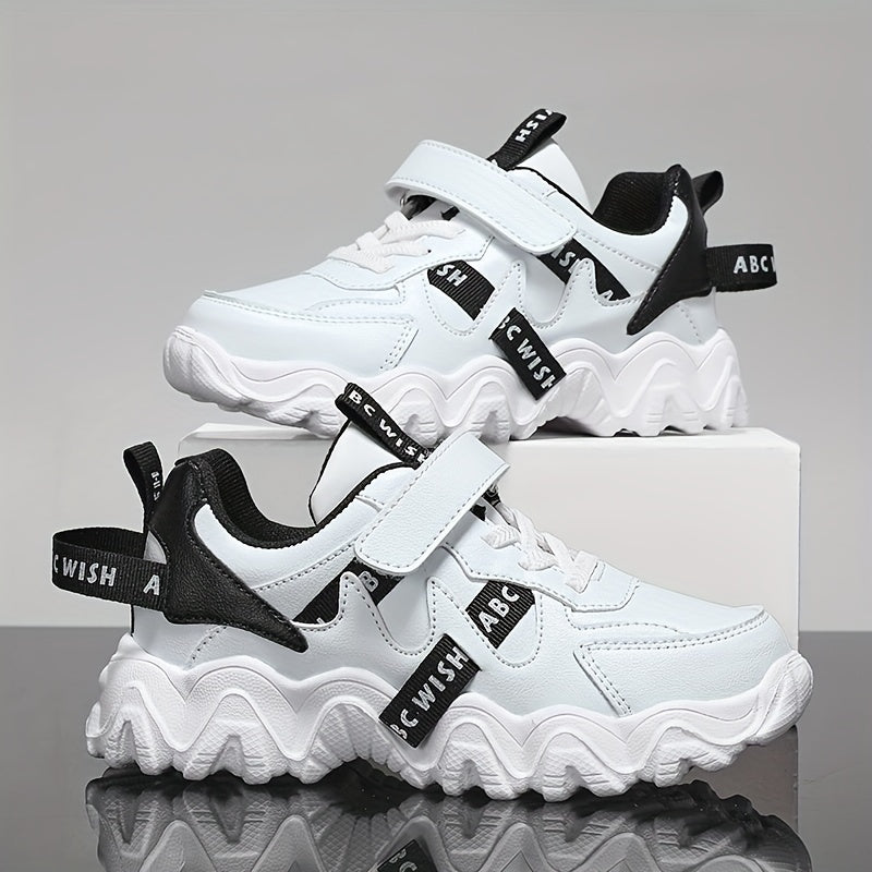 Мальчиковые письма Print Туфли на толстой подошве с крючком и петлёй для повседневных спортивных прогулок на открытом воздухе