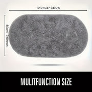 Oval Tie-Dye Area Rug for Bedroom Hand Washable Polyester Room Decor