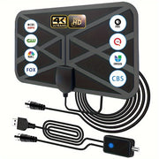 Indoor Digital TV Antenna 240 Mile Range Ultra HD Amplifier Coaxial Cable