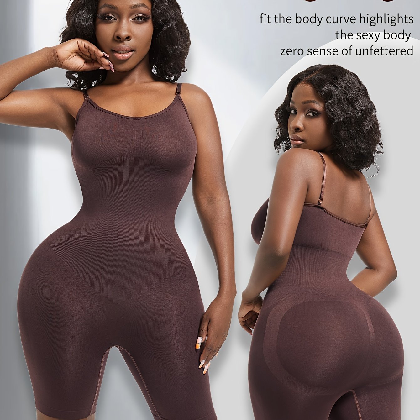 Women's Large Size Shapewear Bodysuit for Tummy Waist and Butt Lifting, Support Medium