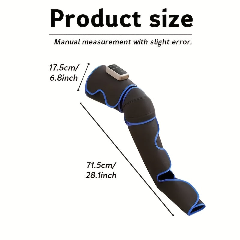Wireless Leg Massager with Large Display Soft Fabric Breathable Design for Calves Thighs Knees Ankles Soles
