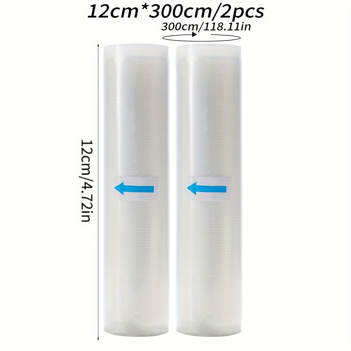 Two Pieces 3-Meter BPA-Free Vacuum Seal Bags for Food Preservation and Sous Vide
