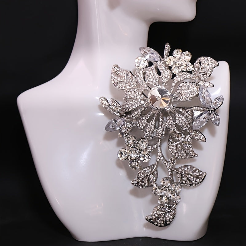 Elegant Plant Flower Brooch for Women Autumn Winter Jewelry Accessory