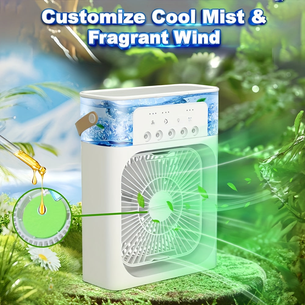 1200ml Water Tank Evaporative Spray Air Cooler Fan USB Quiet Personal Cooling for Bedroom Office Outdoor