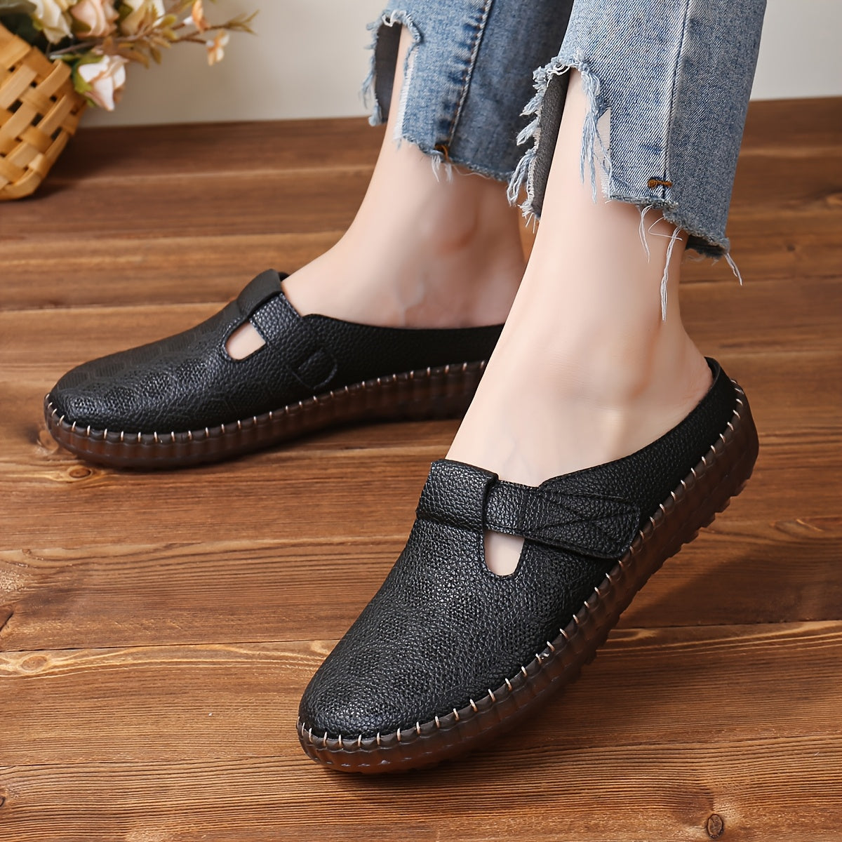 Women's Handmade Adjustable Soft Sole Slip-On Shoes Non-Slip Durable