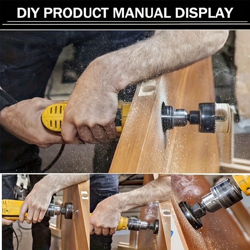 Set of 6 or 11 Steel Hole Saws with Mandrel for Wood Plastic PVC Drywall