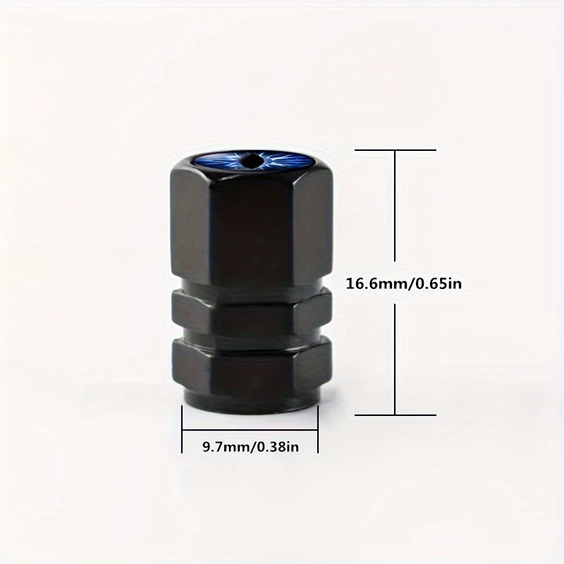 4 шт. синих колпачков на вентильные стержни шин из алюминиевого сплава для автомобилей, мотоциклов, грузовиков, велосипедов