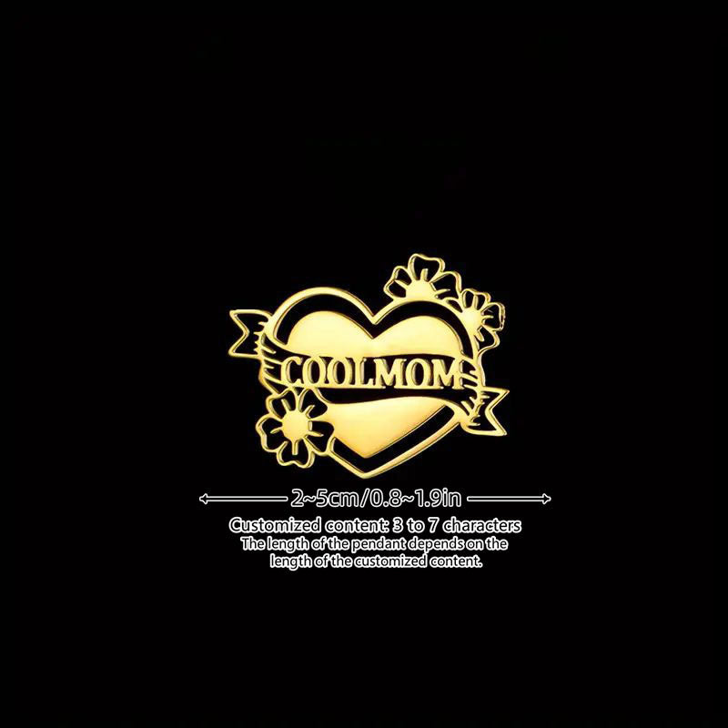 Broche de acero inoxidable con diseño boho floral, cinta y regalo de amor para mujeres y niñas