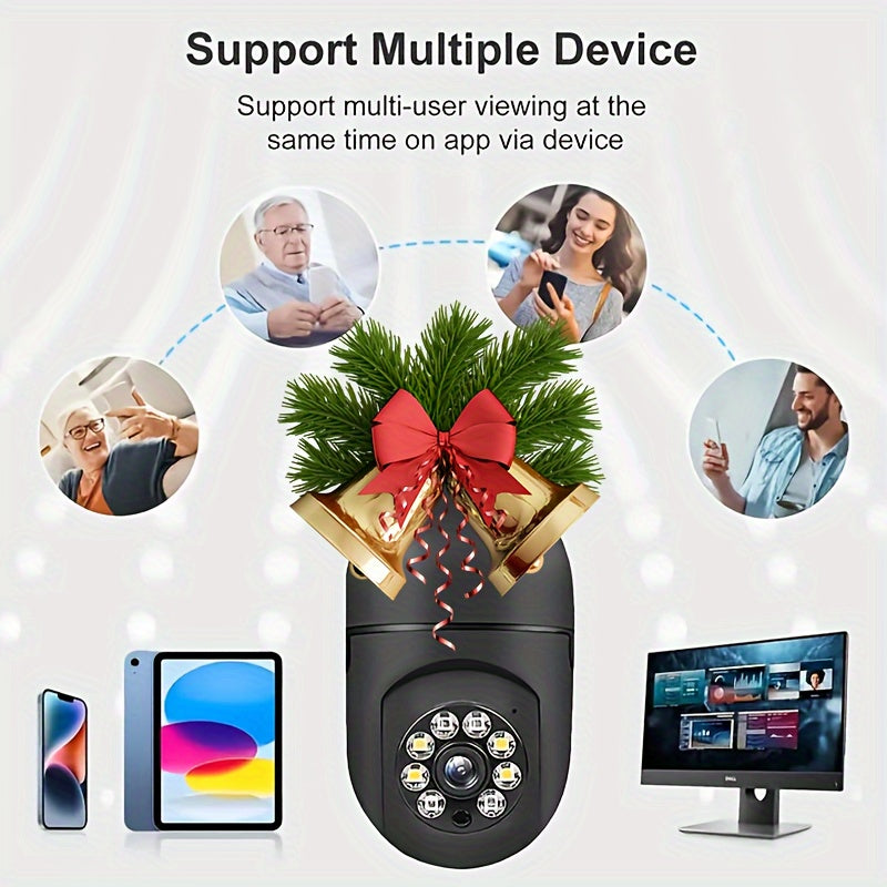 1080P WiFi Xavfsizlik Kamerasi Burilishli Ob'ektiv bilan Kechqurun Ko'rish USB bilan quvvatlanadigan Ko'p Foydalanuvchi Ilovasi Plastik