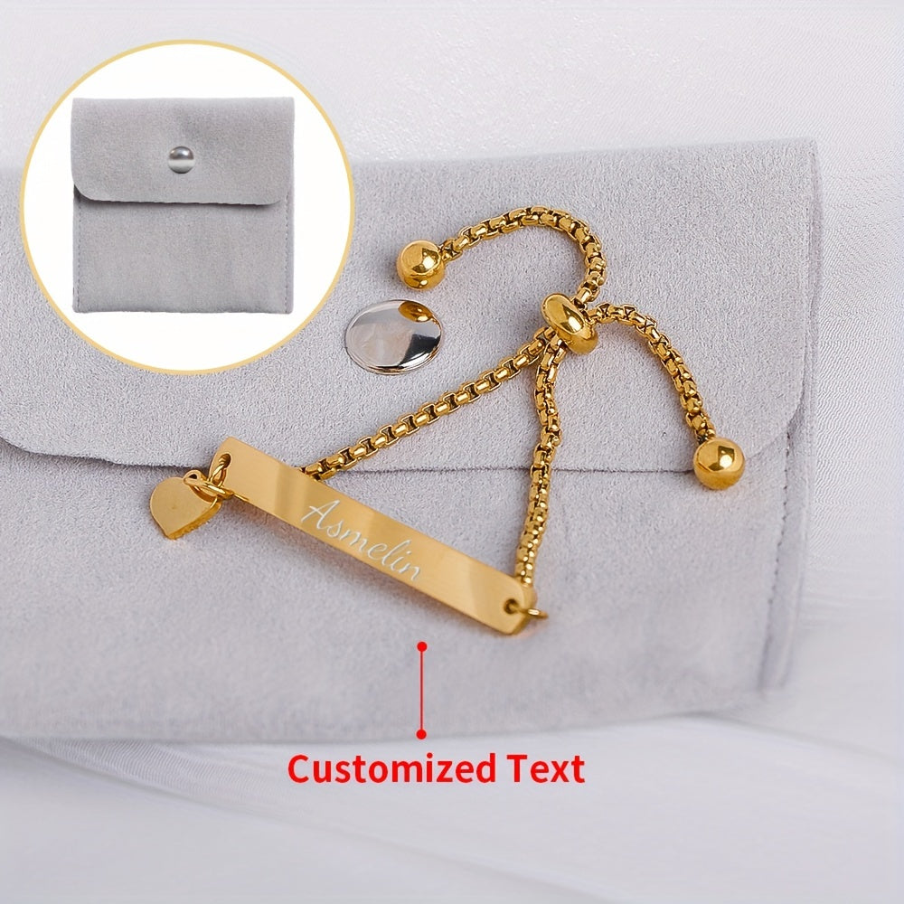 Браслет с сердечником из титанового сплава для женщин, персонализированный подарок для дочерей