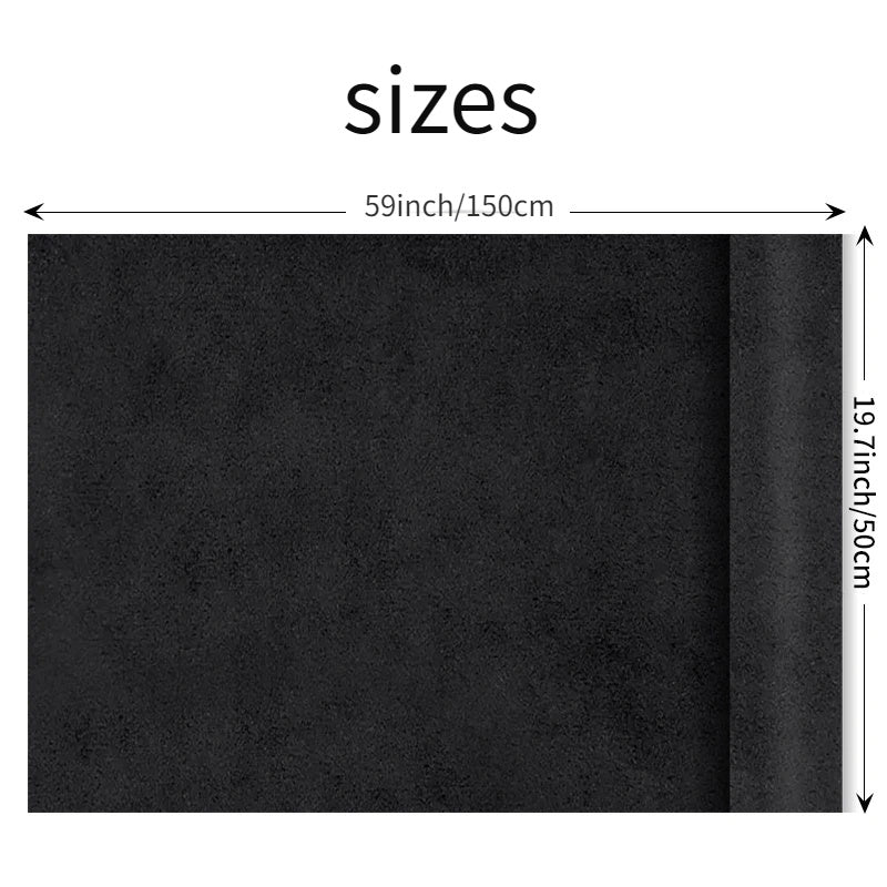 Самоклеющаяся бархатная ткань для интерьера автомобиля 50x149см, хлорированный ПВХ