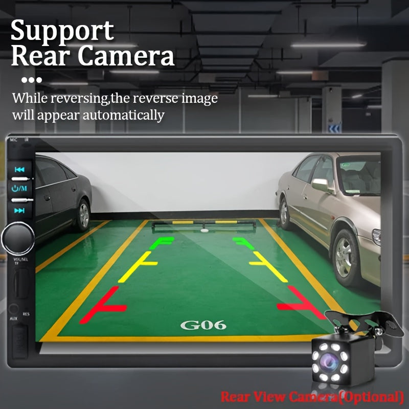 17.78cm HD Avtomobil Stereo Bosh ekran Android Auto CarPlay GPS Aux USB Rul boshqaruvi uchun simsiz ulanish