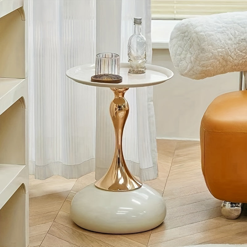 Italiya hashamatli yashash xonasi kofe stoli, kichik bel dizayni bilan, 35 sm kenglikdagi yuzasi.