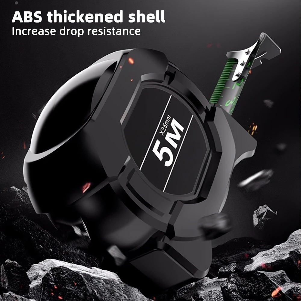 Ofis uchun 5/7.5/10m metrik uzunlikdagi mustahkam o'z-o'zidan qulflanadigan po'lat o'lchov lentasi. Yuqori aniqlik va aşınmaya chidamli.