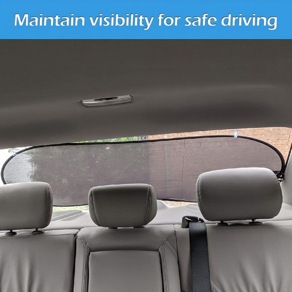 Черная сетчатая солнцезащитная шторка для автомобиля 100x50см Блокировщик ультрафиолетовых лучей, сохраняет прохладу внутри