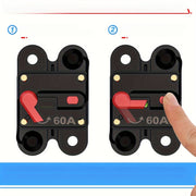 50A 12V-48V DC Circuit Breaker In-Line Fuse Auto Car Marine Manual Reset
