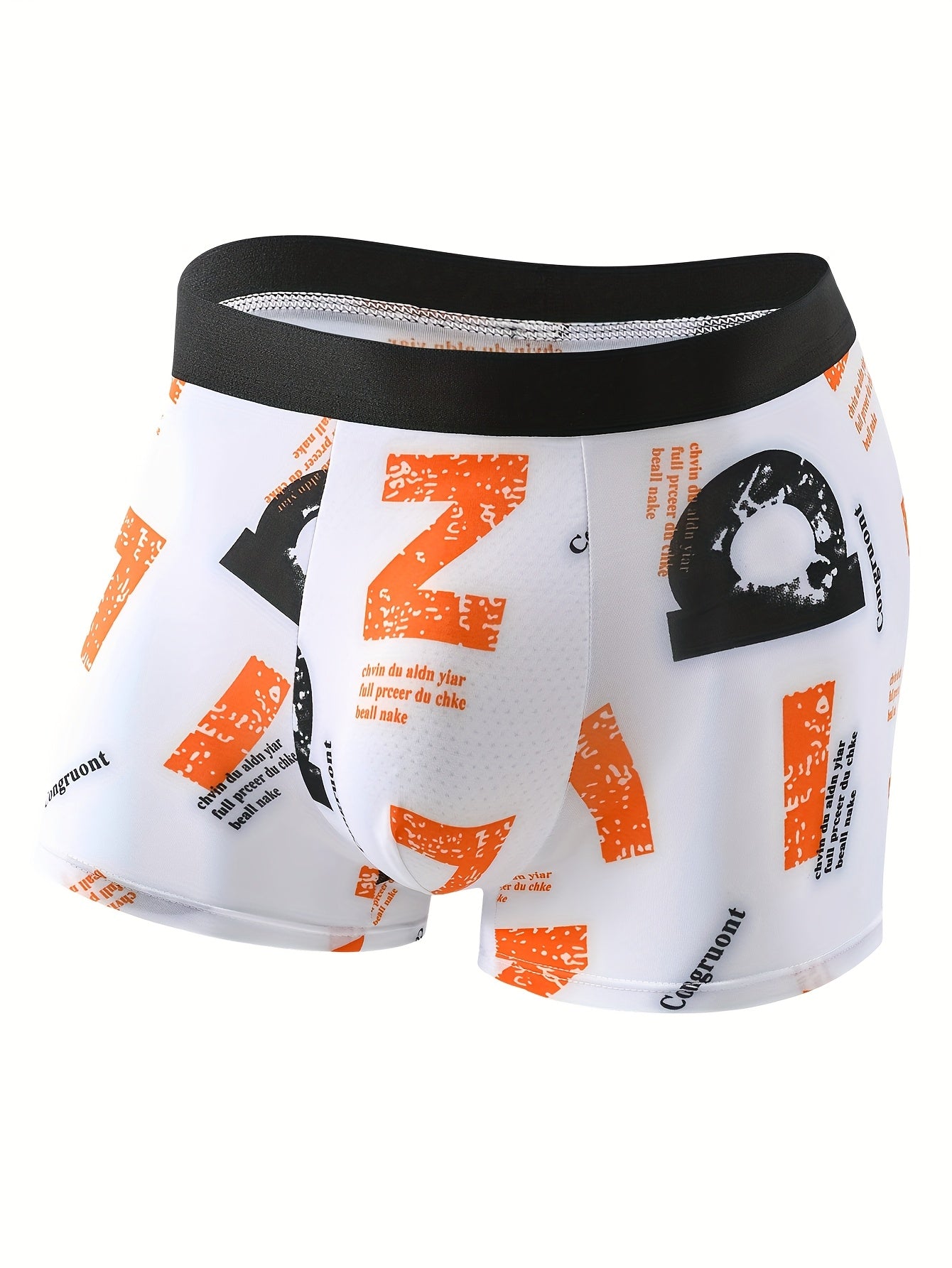 Men's Boxer Briefs 5-Pack Polyester Stretch Breathable Comfortable Trendy Print