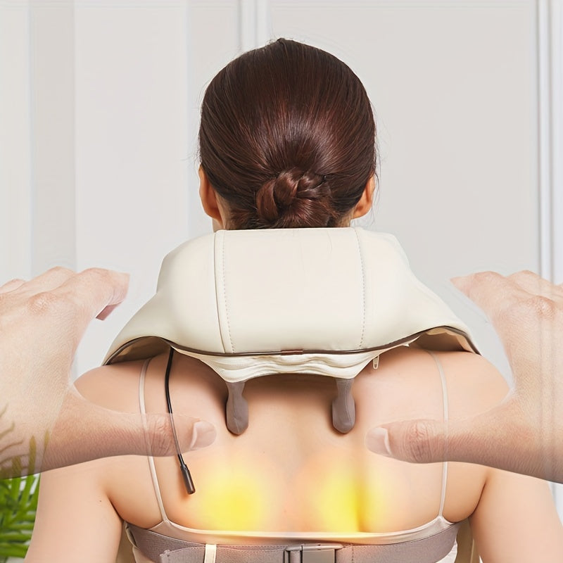 Rechargeable Cordless Electric Massage Pillow for Neck Back Shoulder Heat Kneading