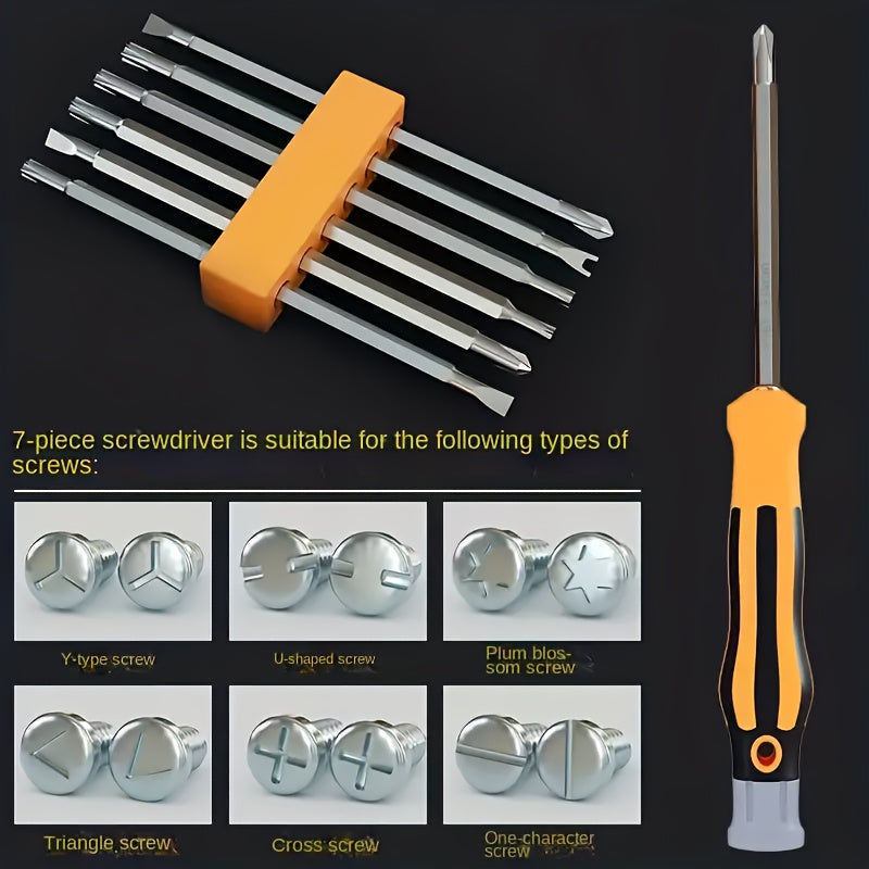 12-In-1 Precision Screwdriver Kit for Smartphones and Tablets Orange Carbon Steel