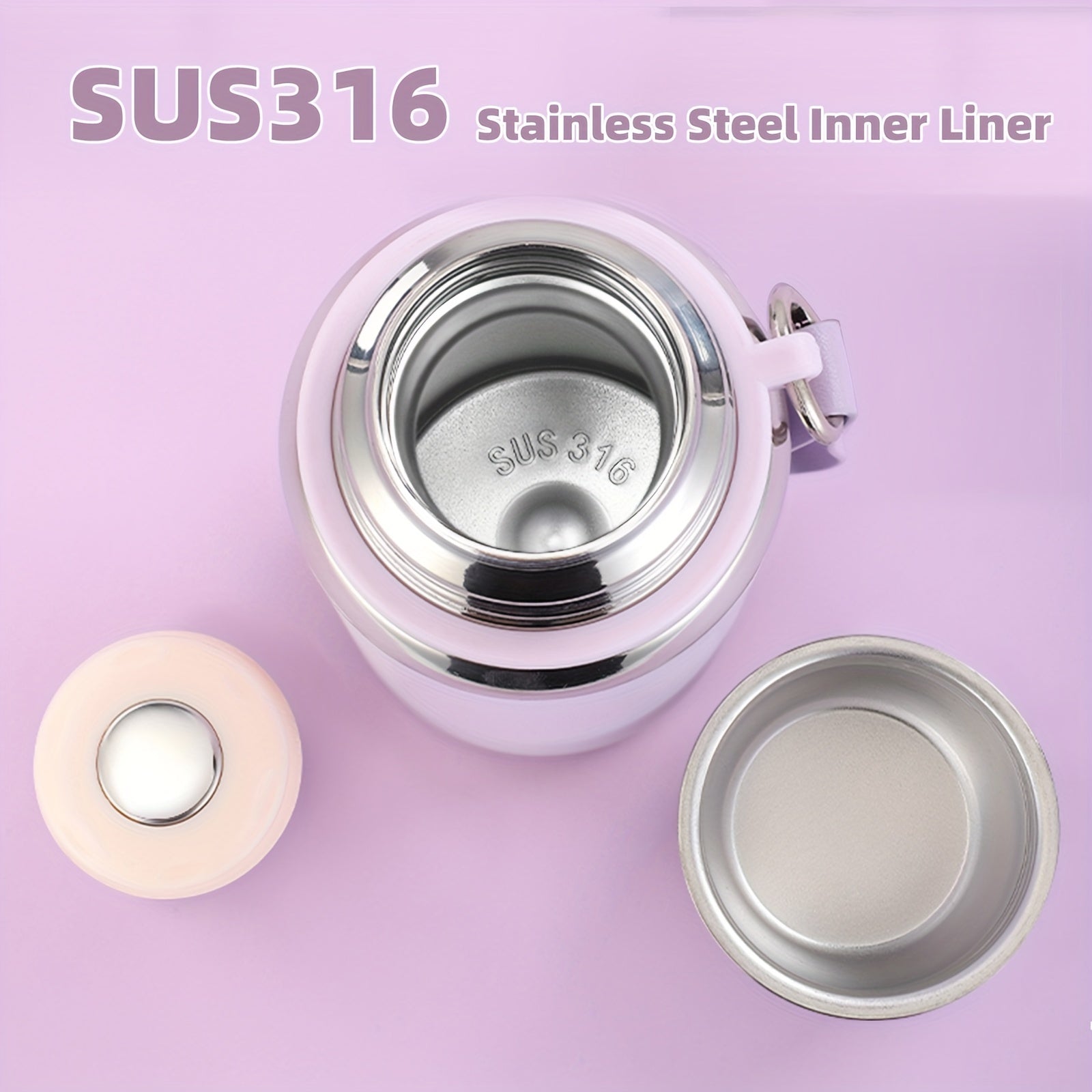 Taza de viaje de acero inoxidable de 600ml para bebidas calientes y frías, deportes al aire libre