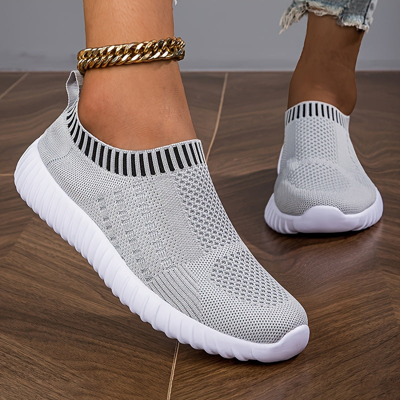 Women's Slip-On Breathable Low Top Sneakers for Gym Running and Walking