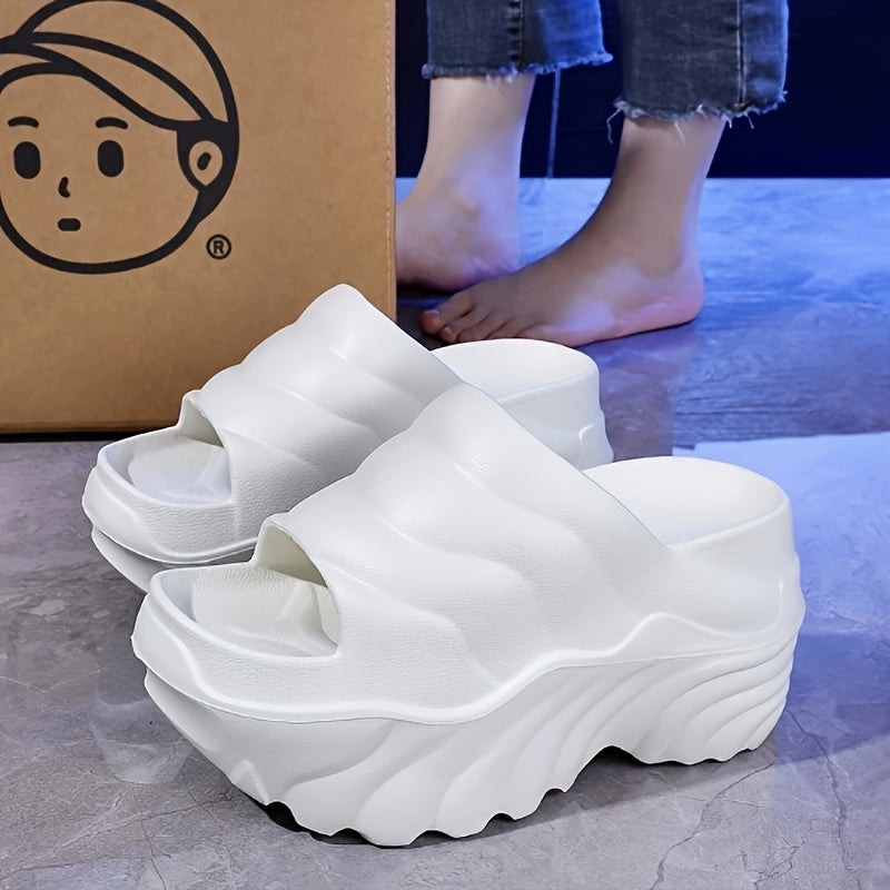 Ayollar uchun EVA yozgi yopiladigan poyabzal, yuqori qadam, qalin taglik, ko'p rangli