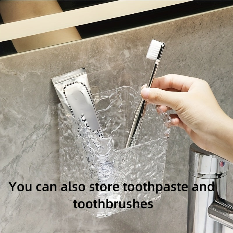 Juego de 1/2/3 cestas de almacenamiento de acrílico para montaje en pared o mesa para organización en baño y cocina