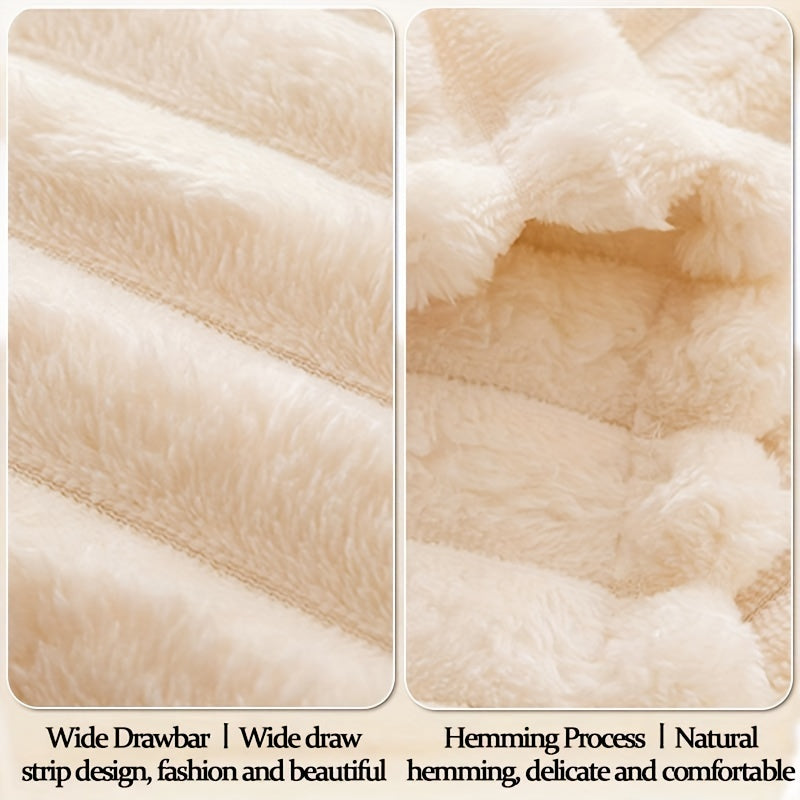Faux Fur Blanket Soft Lightweight Polyester Multi-Use for Bed Sofa Car Travel