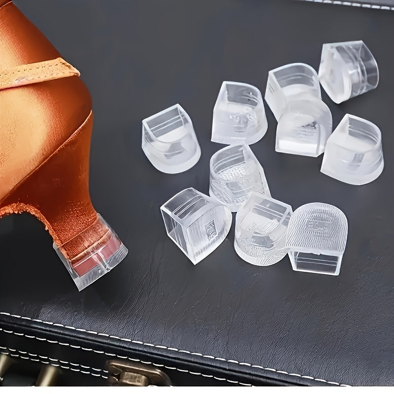 Women's Plastic Heel Protectors 3 Pairs Anti-Slip Wear-Resistant Covers