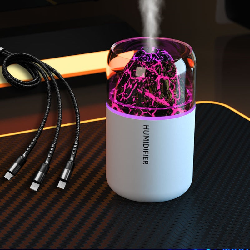 Мини-увлажнитель USB с яркими огнями для офиса, автомобиля, дома, тихий
