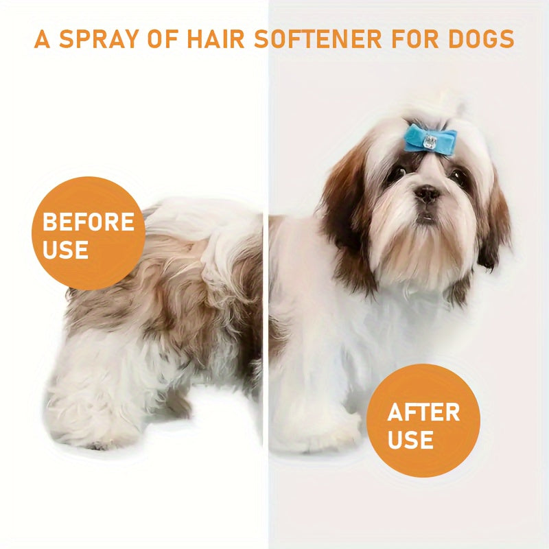 Pet Hair Care Spray 100ml Deodorizes Smoothens Non-Greasy for Cats Dogs