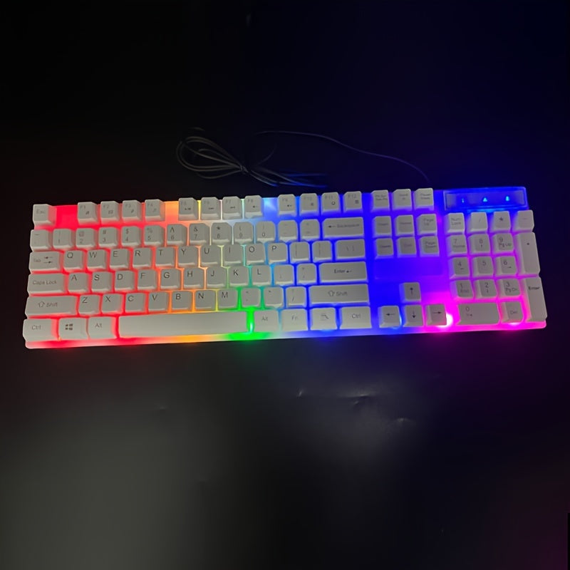 Teclado mecánico para juegos con sensación mecánica luminosa para oficina y juegos