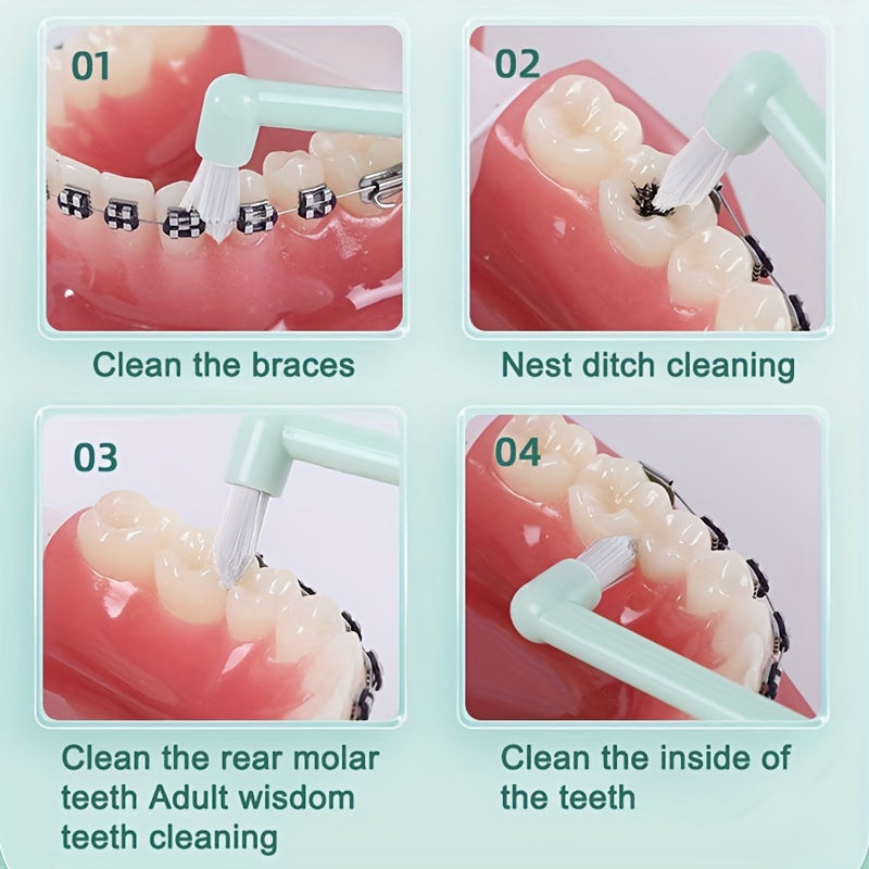 Interdental Brush Nylon Bristles Medium Stiffness for Adults Effective Cleaning