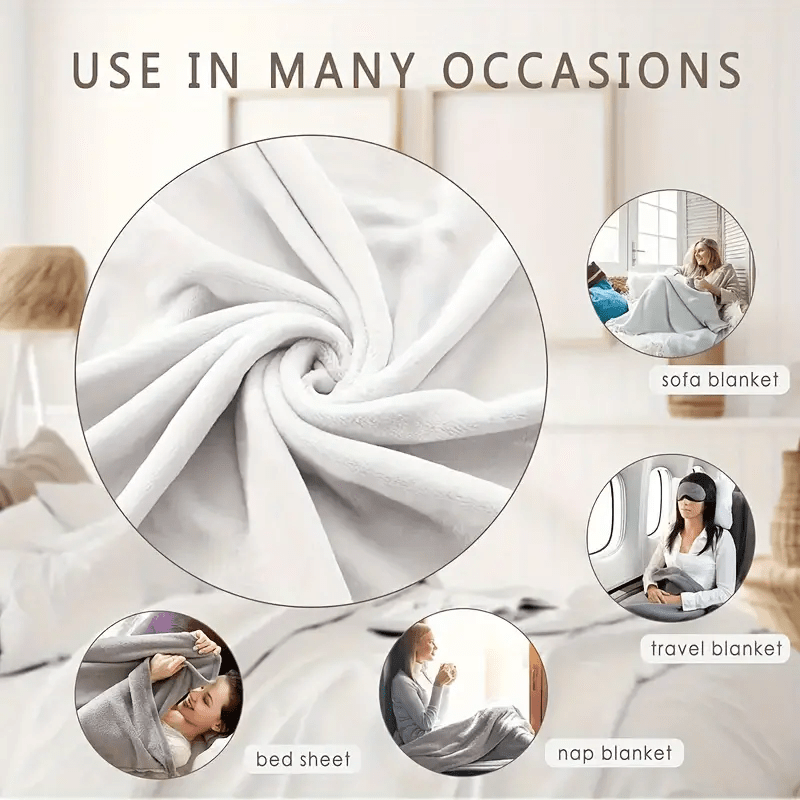 Flannel Blanket with "I Love You to The Moon and Back" Print Soft All-Season Polyester 250-300gsm