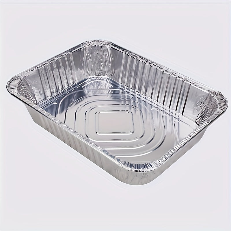 20 штук больших одноразовых алюминиевых противней 40,89x29,97 см для барбекю, кемпинга, вечеринок