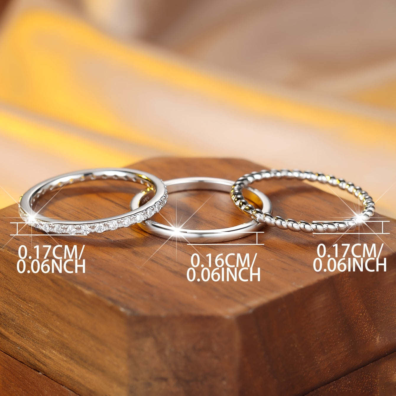 Sterling Silver Ring with White Diamond and Rope Knot Design for Women