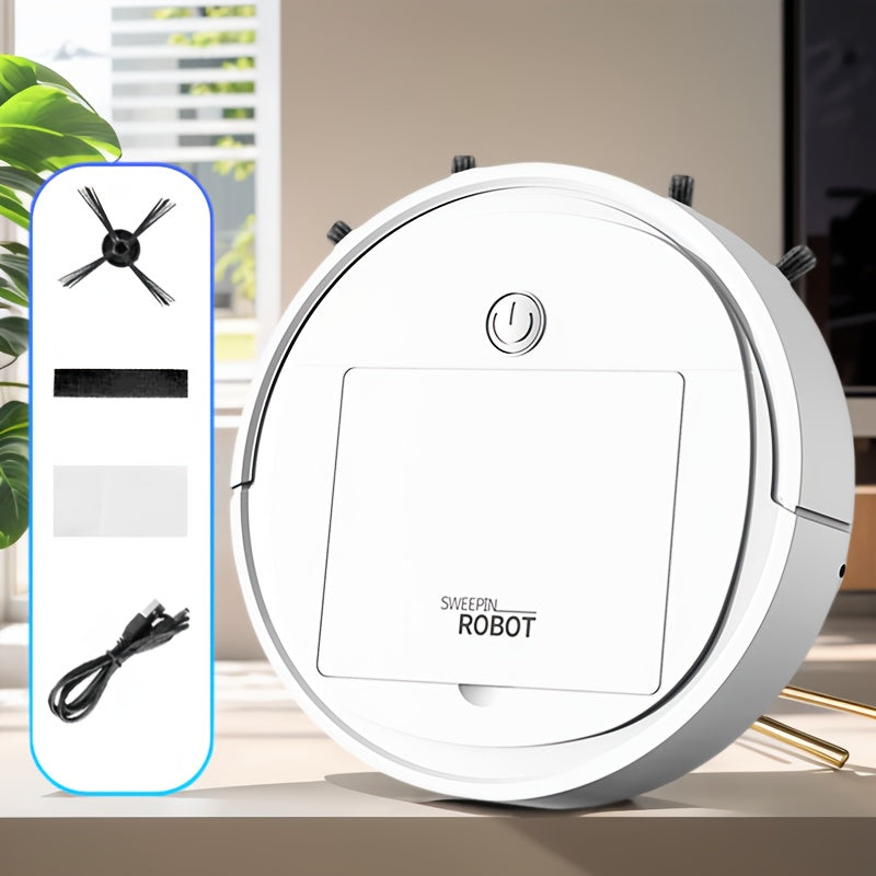 3-in-1 Robotic Vacuum Cleaner with Powerful Suction, Rotating Capabilities, and Sleek Design