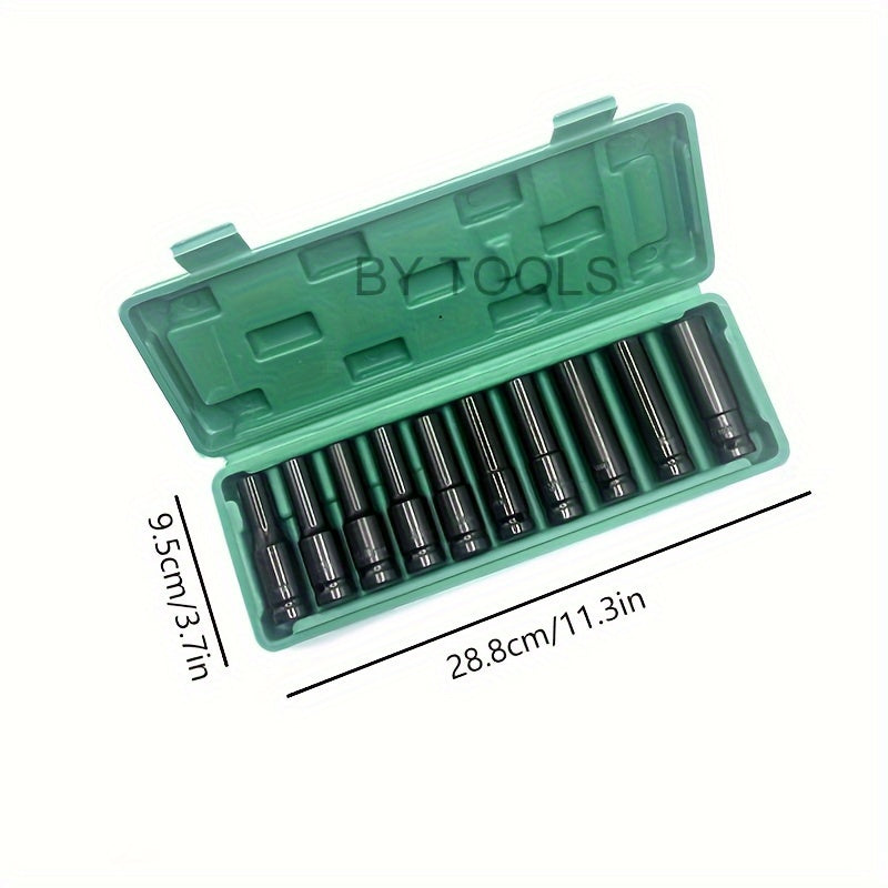 10 Pack Deep Drive Impact Wrench Socket Set 8-17mm Carbon Steel Auto Repair