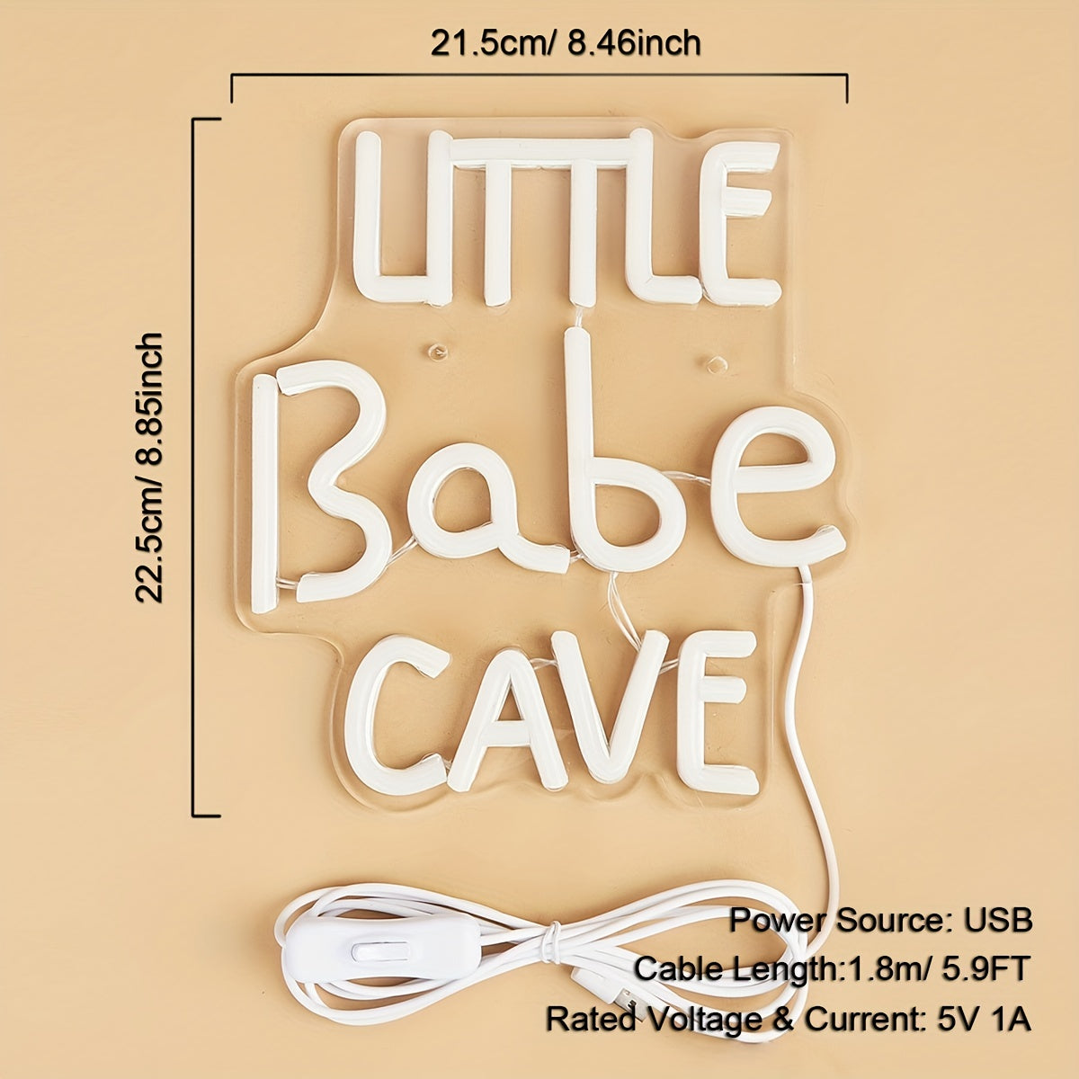 LED Neon Sign Cave Shape for Bedroom Wall Decor Party Wedding Decoration