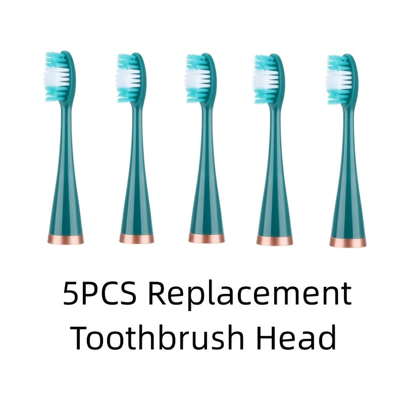 Kattalar uchun 5 ta yumshoq sochli tish cho'tkasi boshlari, qulay tutqich bilan