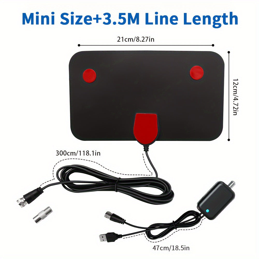 Digital TV Antenna 240 Mile Range 4K Ultra HD Indoor Signal Amplifier with Coaxial Cable