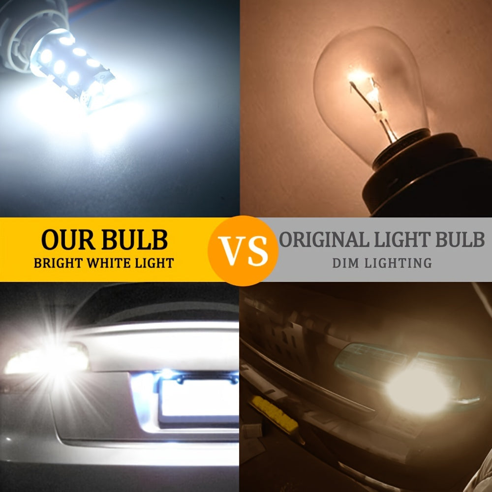 2 dona oq LED avtomobil faralari 1156 BA15S 18SMD 5050 o‘rniga