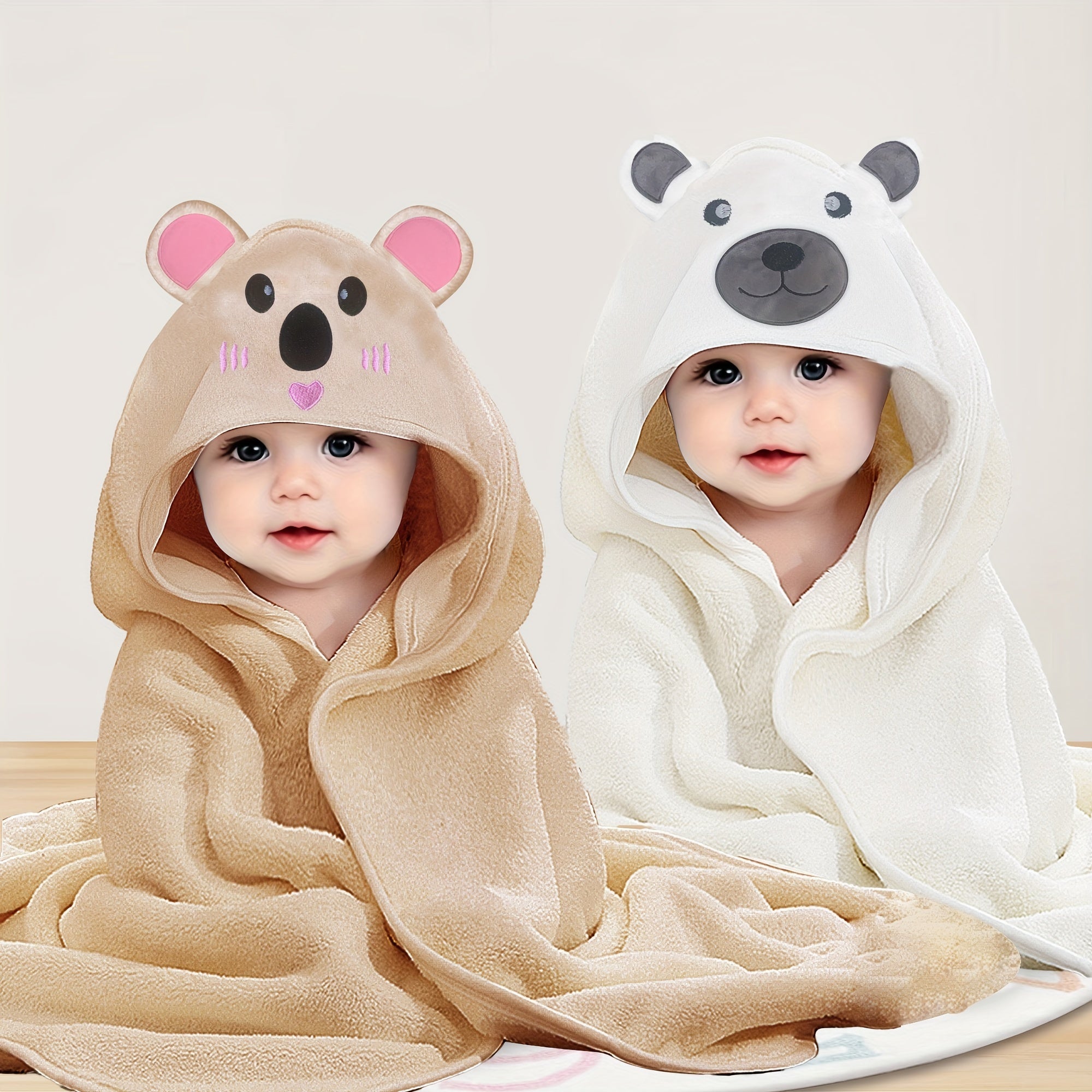 Kids Hooded Towels Microfiber Cartoon Animal Design for Children 0-8