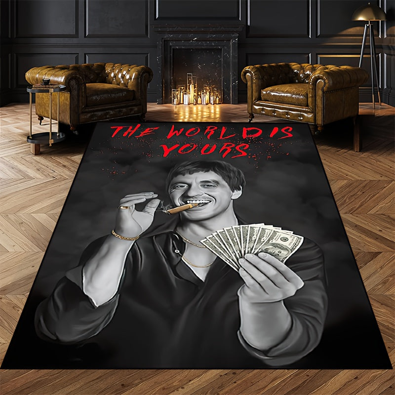 Mashina bilan yuviladigan polyester soha mato, qorong‘u kulrang, sirpanmaydigan, ichki pol mato