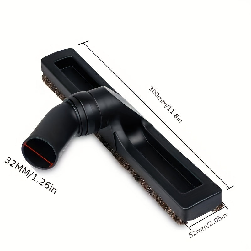 32mm Universal Chang'ich To'pi 360-daraja aylanuvchi bosh bilan, Bissell, Eureka, Royal, Dirt Devil, Electrolux, Panasonic, Kenmore, Shop Vac, Oreck uchun mukammal. Ot junidan tayyorlangan, 12" kenglikdagi qattiq pol cho'tkasi uchun ideal almashtirish.