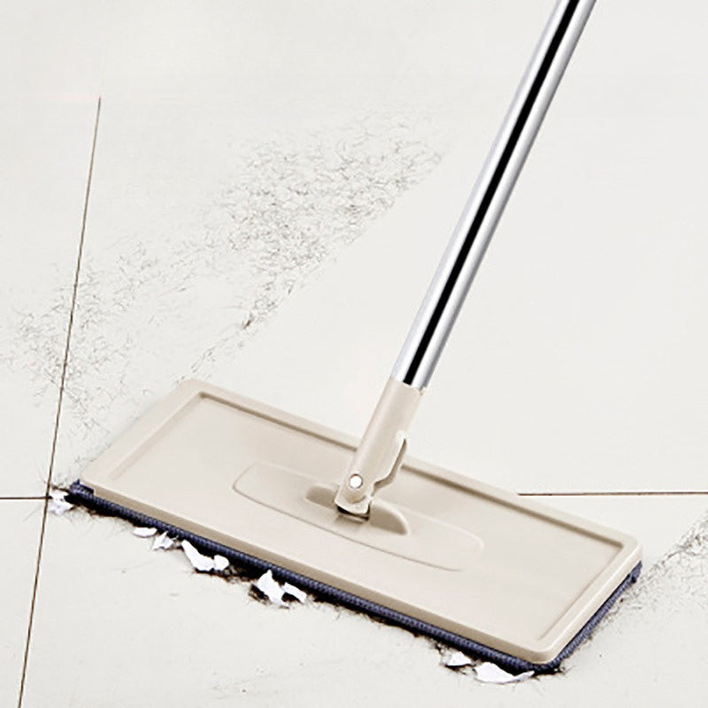 Juego de cubo y mopa multifunción de acero inoxidable con almohadillas de microfibra para suelos y ventanas