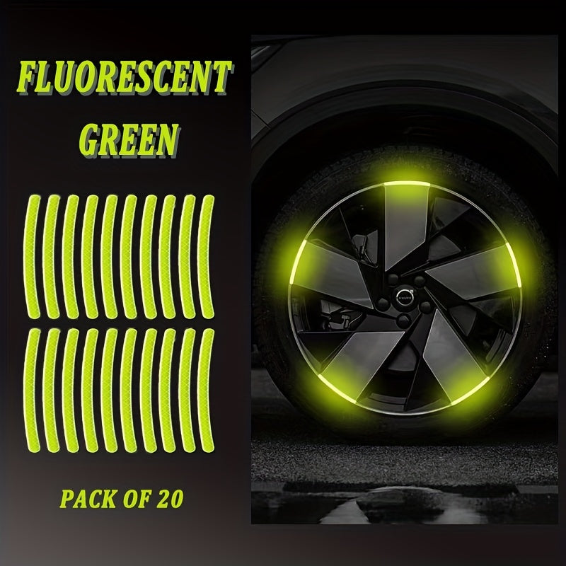 20 Pack Wheel Safety Warning Stickers Self-Adhesive for Vehicle Safety