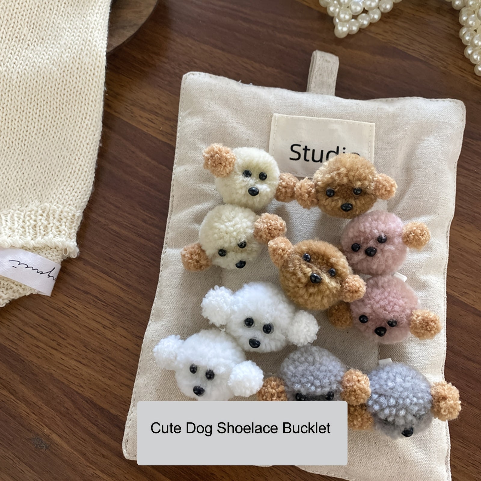 2 dona peluş Teddy it ayaqqoqlari lenti charm'lari hayvonlar uchun oyoq kiyim dekoratsiyalari DIY aksessuarlar uchun