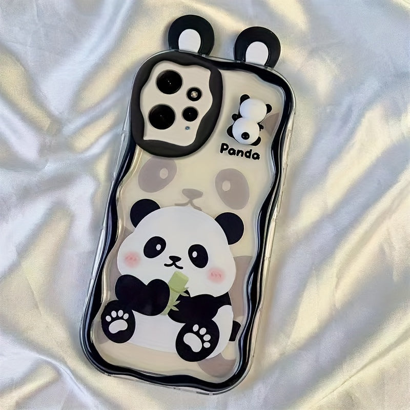 Funda de teléfono de peluche de panda adorable para Redmi Note 13 14 12 Pro MI 11 Lite a prueba de golpes de TPU